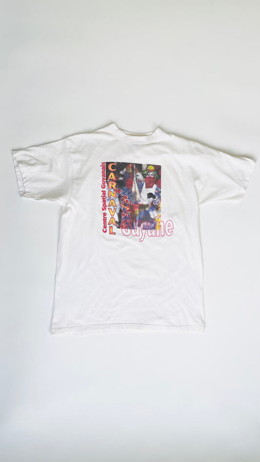 90s White Guyana carnival t-shirt  - Size L