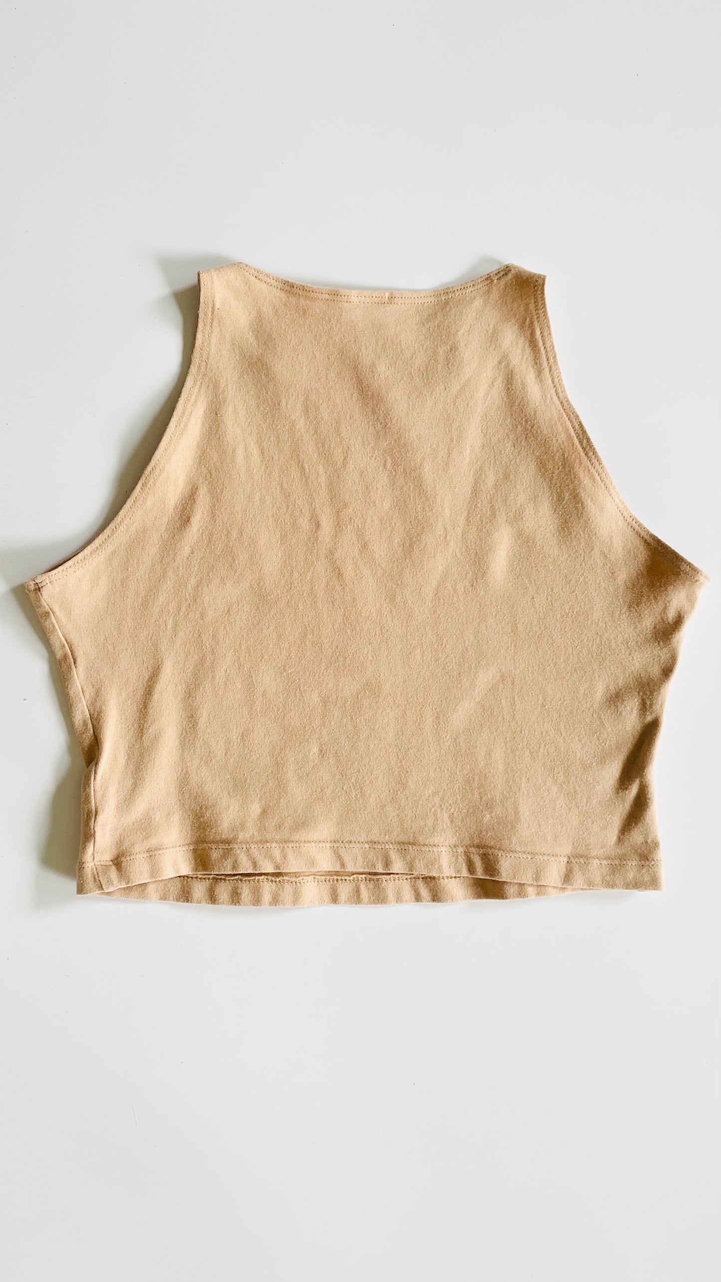 Pre-Loved American Apparel nude knit crop top - Size M