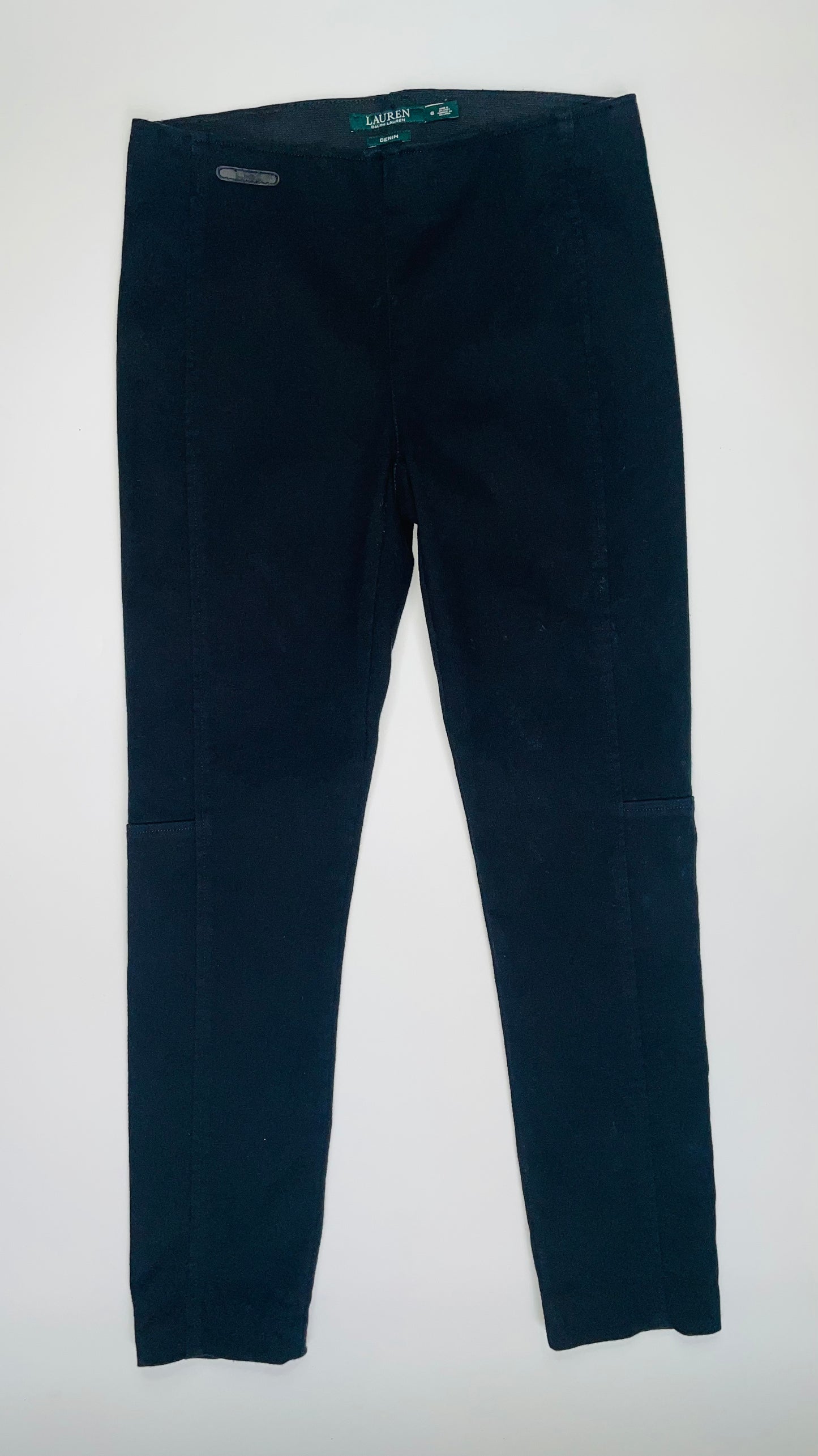 Vintage Lauren Ralph Lauren black denim knit tights - Size 6