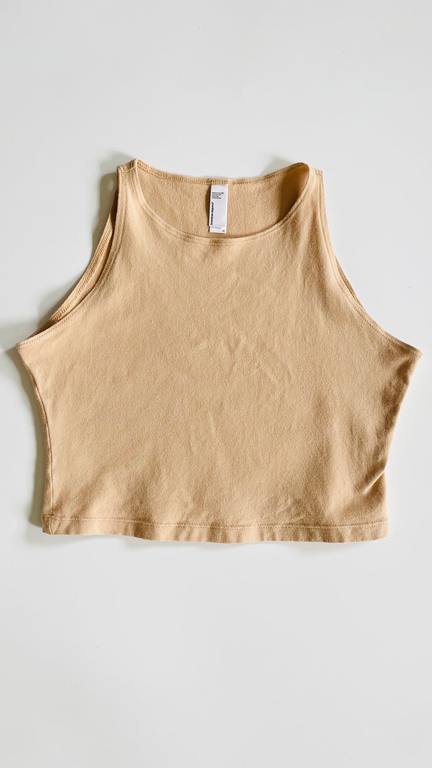 Pre-Loved American Apparel nude knit crop top - Size M