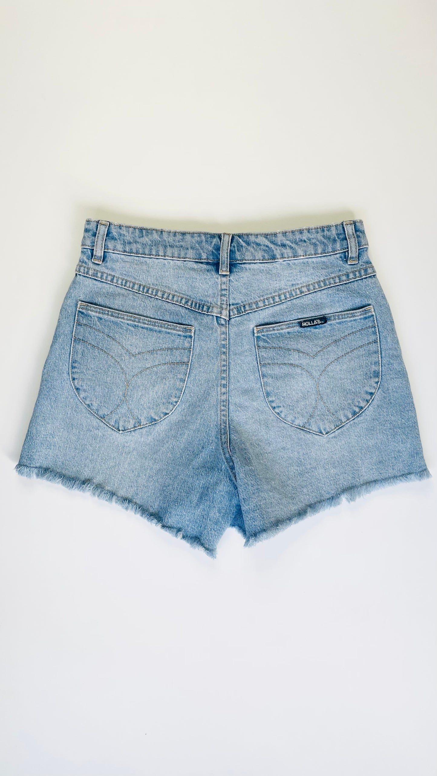 Pre-Loved ROLLAS light blue denim shorts - Size 28