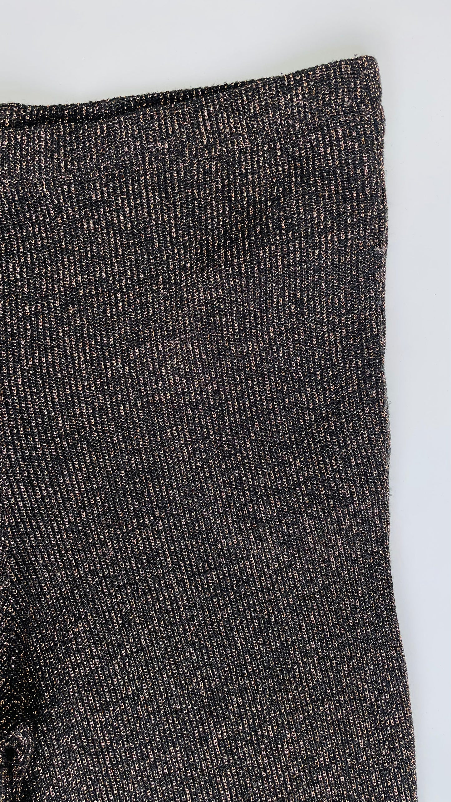 80s metallic copper lurex knit sweater pants - Size L