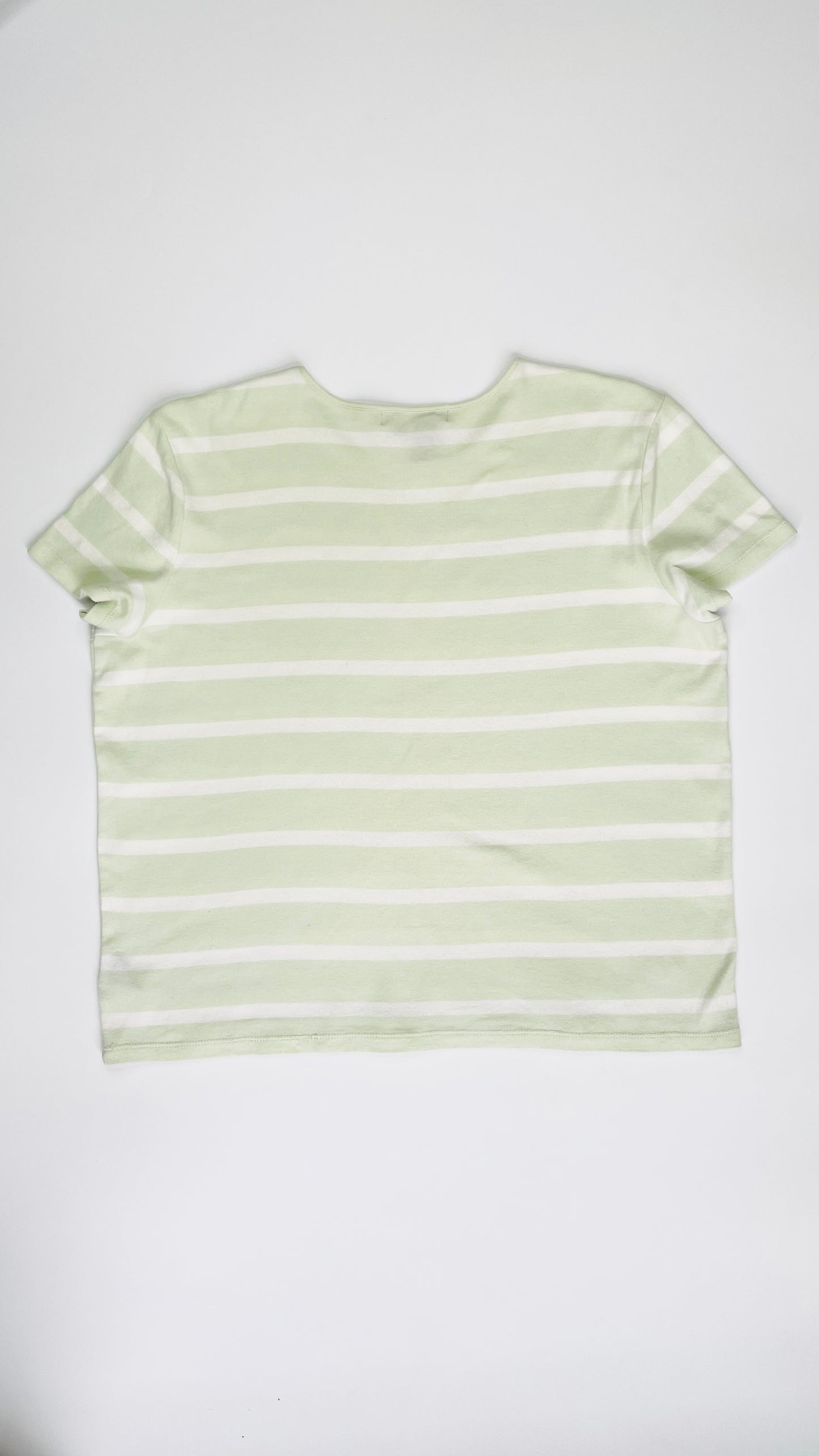 Vintage 90s Lauren Ralph Lauren mint striped knit t shirt - Size L