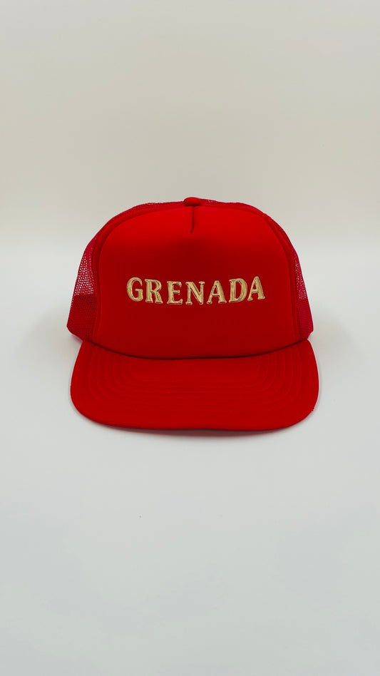 80s Red Grenada mesh trucker hat  - Size 7