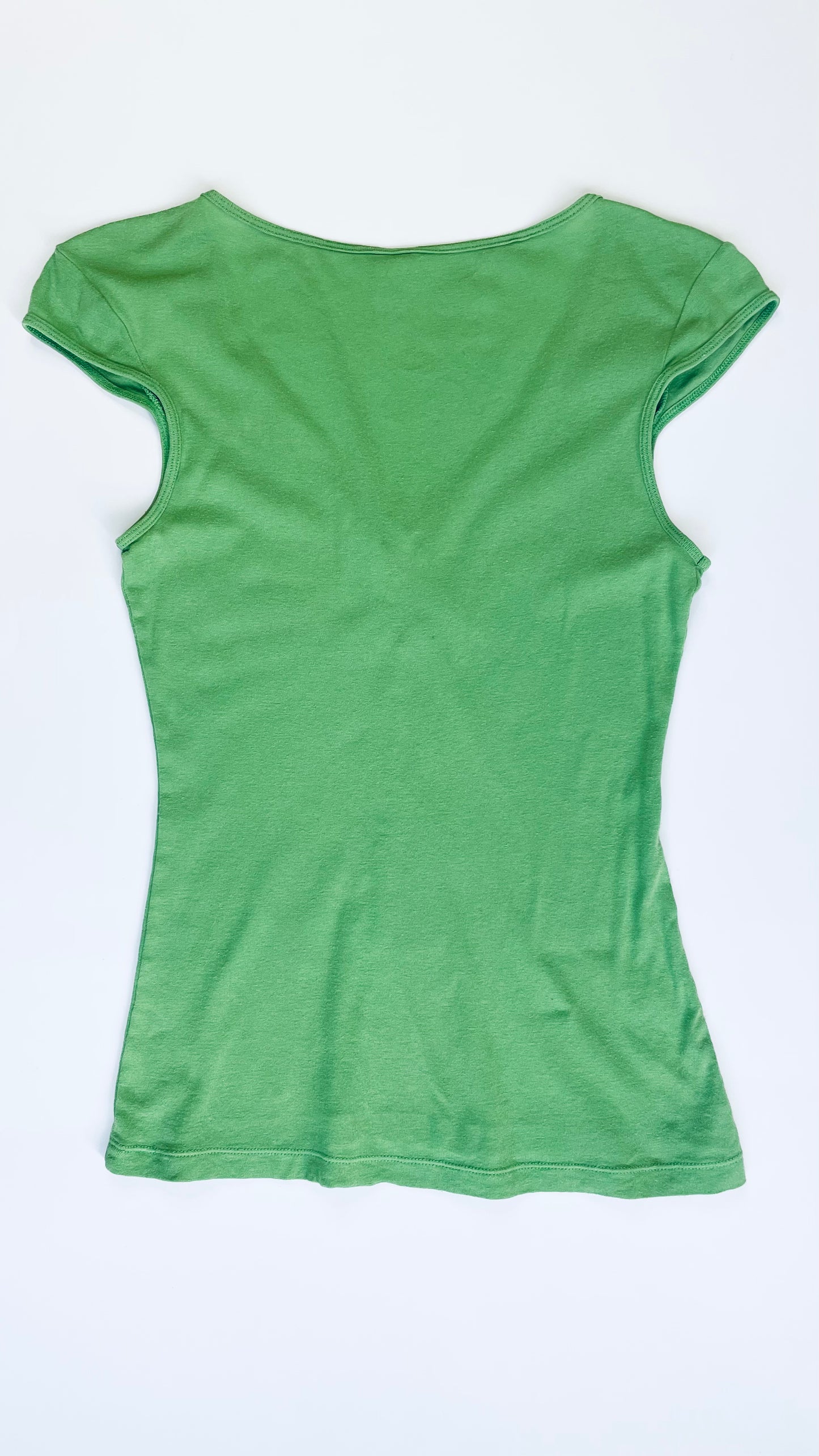 Vintage American Apparel Y2K green t shirt - Size M